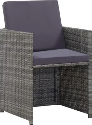 Produktbild von vidaXL 13-tlg. Garten-Essgruppe Poly Rattan und Akazienholz Anthrazit