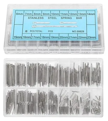 Image de Kit d'outils pour horloger en acier - 18 pièces - Boîte de rangement