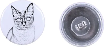 Produktbild von Tonkinese Katze - Ohrringe mit geliebter Katze, eigenes Foto, perfektes Accessoire für Katzenliebhaber von der Marke Art.-Dog