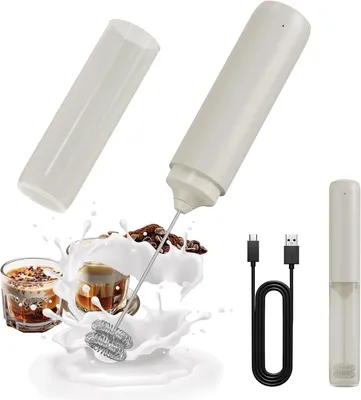 Produktbild von Milchaufschäumer Elektrischer Kaffee-Aufschäumer, Tragbarer Handaufschäumer,Zauberstab, Getränkemixer für Matcha Lattes Cappuccino, Küchengeschenke