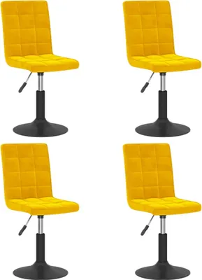 Produktbild von Esszimmerstühle 4 Stk. Drehbar Senfgelb Samt