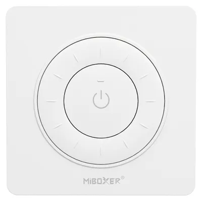 Produktbild von MiBoxer K3P Drehregler-Fernbedienung Weiß – 2,4 GHz Funk, Helligkeit und Farbtemperatur, magnetische Wandhalterung