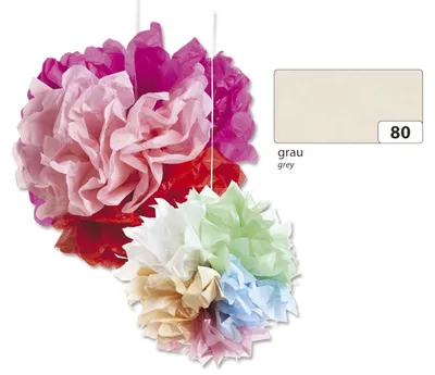 Produktbild von Blumenseide - 50 x 70 cm 5 Bogen grau.