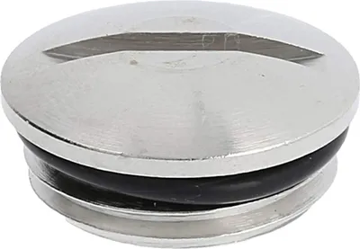 Image de Bouchon aveugle WISKA M16x1,5 MBR-M16 rond avec fente, joint torique inclus, laiton (CuZn) nickelé, longueur du filetage 5,0 mm - 1 pièce
