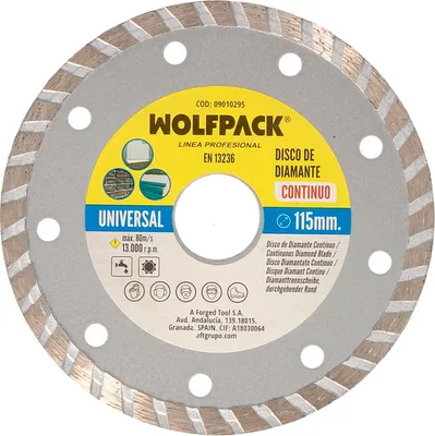Imagen del producto de Wolfpack Disco Diamante de 115 mm. Para uso general y trabajos continuos