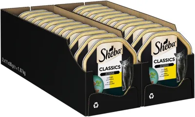 Produktbild von SHEBA® Schale Classics in Pastete mit Kalb und Huhn 2 x 11 x 85g