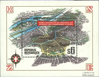 Produktbild von Briefmarken Österreich 1986 Mi Block8 (kompl.Ausgabe) postfrisch KSZE