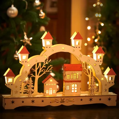 Image de MONZANA Arc Lumineux de Noël "Paysage" LED Blanc Chaud Effet 3D