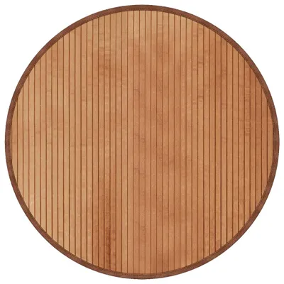 Image de Tapis rond naturel 80 cm bambou
