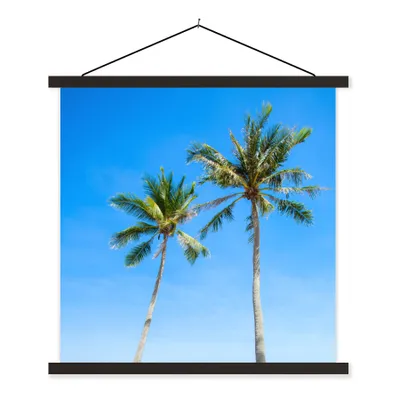 Produktbild von MuchoWow® Textilposter Palme - Sommer - Tropisch 90x90 cm mit schwarzem Rahmen - Magnetisches