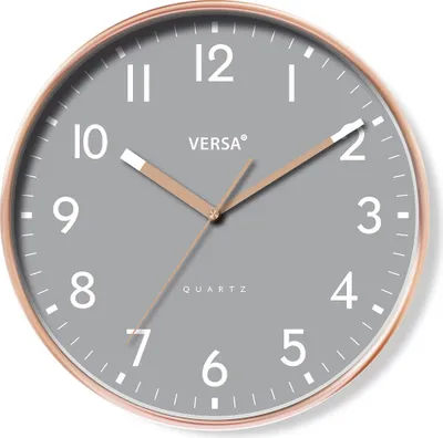 Image de Horloge murale Versa Gris Plastique 4 x 30 x 30 cm