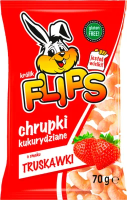 Obrázok produktu pre Flips Kukuričné chrumky s jahodovou príchuťou 70 G