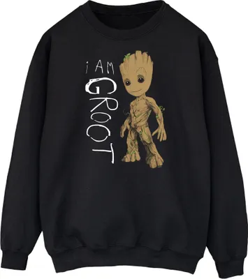 Produktbild von Marvel - "Guardians Of The Galaxy I Am Groot" Sweatshirt für Herren BI48742 (L) (Schwarz)