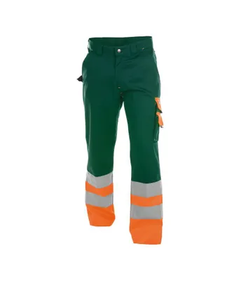 Produktbild von DASSY® Omaha Warnschutzhose FLASCHENGRÜN/NEONORANGE Gr.53 Länge: STANDARD
