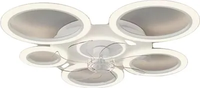 Image de Ventilateur de plafond, télécommande, lumière LED variable, BLANC