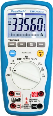 Immagine prodotto di Multimetro PEAKTECH, P 3360, True RMS, IP67, 40000 conteggi