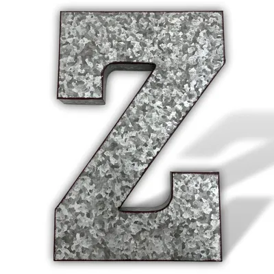 Produktbild von XXL 52cm Buchstabe Ziffer Zahl Zink Metall Dekoration Garten 3D : Z