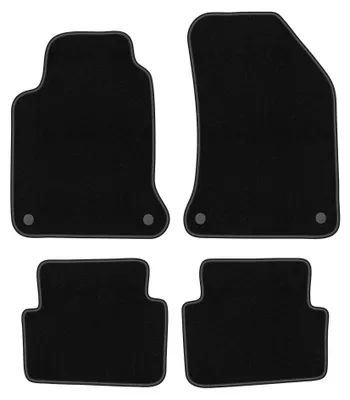 Productafbeelding van Velours automatten voor Renault Laguna II 2001-2007 (stationwagen/liftback) – 4-delig, zwart, op maat – Wielganizator BASIC