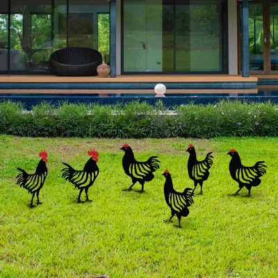 Produktbild von Evila Originals, Chicken- MDS1105, Schwarz, Dekofiguren, 100% Metall (Dicke: 1