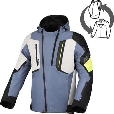 Produktbild von Macna Angle 2.0 wasserdichte Motorrad Textiljacke, grau/gelb, XL