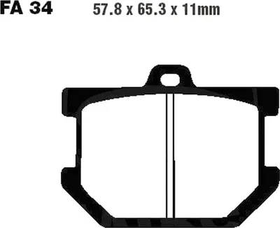 Image de Plaquettes de frein avant pour Yamaha SR 500 G, année de fabrication 1979-1983 - Plaquettes de frein EBC - Neuf