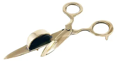 Messing-Kerzenschere, 15 cm, antik gold