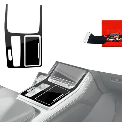 Produktbild von 2in1 Schutzfolien Grizz Protector für Mittelkonsole - Audi Q8 (2019-2024) Schwarz Glanz