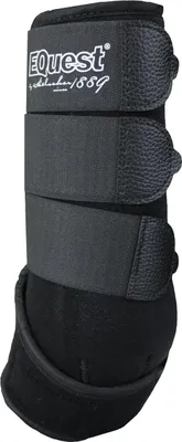 Produktbild von EQuest Fesselkopfgamasche in schwarz und weiß, Farbe:Black, Größe:S