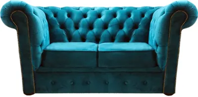 Obrázok produktu pre Chesterfield Blau Sofa Zweisitzer Couch Wohnzimmer Einrichtung Textil