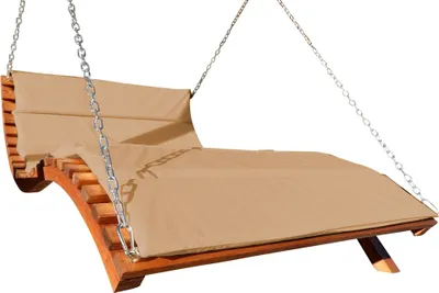 Produktbild von ALEOS. Design Hollywoodliege "ARUBA-LOUNGER-BRAUN" aus Holz Lärche (ohne Gestell)