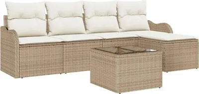 Immagine prodotto di Set Divano da Giardino Beige polyrattan