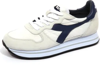 Produktbild von F9606 Sneaker donna weiß/blau DIADORA HERITAGE CAMARO stone wash Schuh Frau