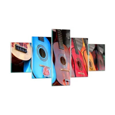 Produktbild von Bilder auf glas - Gitarre Musik Instrument Mexiko - 125x70cm - Glasbilder - Wandbilder - Kunstdruck - zum Aufhängen bereit - Wanddekoration aus Glas - Glas Bilder - Wandbild auf Glas - GEA125x70-2221
