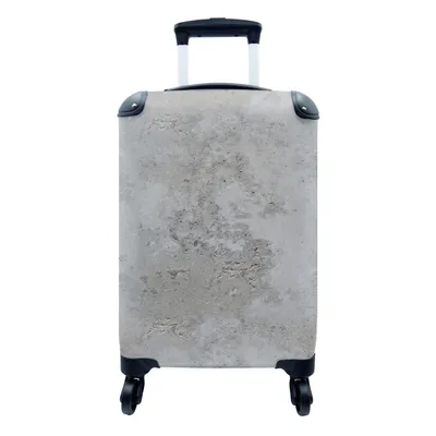 Produktbild von MuchoWow® Koffer Handgepäck Trolley Rollkoffer Kleine Reisekoffer mit 4 Rollen - Muster - Grau - Alt - Beton - Cabin Size < 55x40x23 cm & 55x40x20 cm - Fotokoffer - Kabinenkoffer - Boardgepäck - Reise-Box - Reisekoffer - Reisegepäck - Koffer mit Bild - Trolley für Kinder