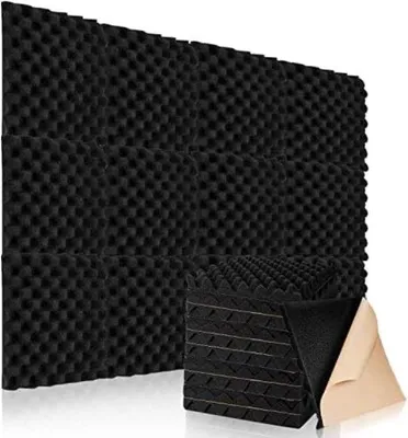 Productafbeelding van Famanu schuimpanelen voor geluidsisolatie - Zelfklevend, zwart