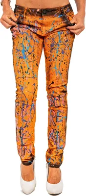Produktbild von Cipo & Baxx Damen Jeans WD445 Orange W27/L34