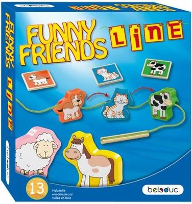 Produktbild von Beleduc Lernspiel Funny Friends Line - Karton - Mehrfarbig