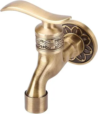 Produktbild von Famanu Wandarmatur Antik - Badezimmerarmatur aus massivem Messing
