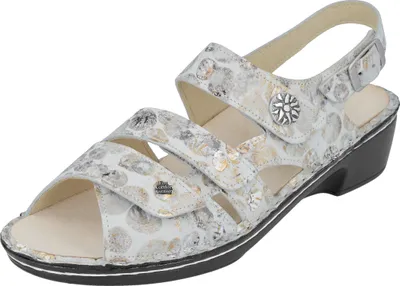 Produktbild von Finn Comfort Aversa Damensandalette, Grau, Leder NEU - Damenschuhe Sandale bequem / lose Einlage, Grau, leder (pebble)