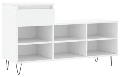 Immagine prodotto di vidaXL Portascarpe bianco 102x36x60 cm Materiale a base di legno