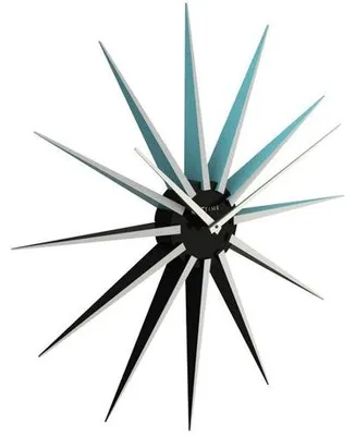 Produktbild von NexTime Große moderne Wanduhr „Nova Blue“ – XXL Sternuhr 50 cm