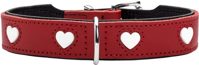 Immagine prodotto di Hunter Collar Love Collare in pelle rosso/nero S-M (47)
