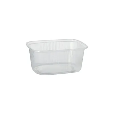 Papstar Verpackungsbecher PP eckig 250ml transparent 100 Stück einzeln Beispielbild