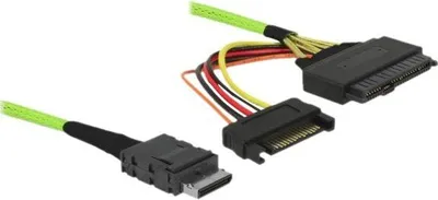 Zdjęcie produktu dla DeLOCK 85802, 0,5 m, OCuLink SFF-8611, U.2 SFF-8639, Prosty, Prosty, Męska/Żeńska