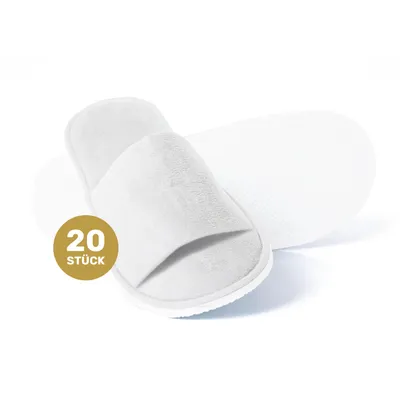 Produktbild von Lavea® 20er Set Hotelslipper - Offen - Weiß