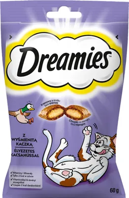 Produktbild von Dreamies 5998749116500 Katzenleckerlis Ente Snacks 60g