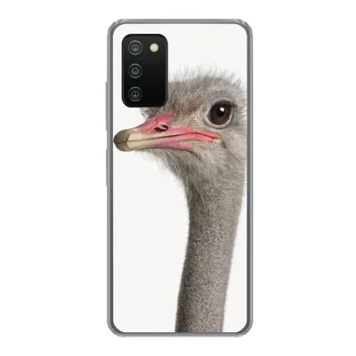 Produktbild von MuchoWow® Handyhülle Schutzhülle Hülle für Samsung Galaxy A03s Strauß - Tiere - Kinder - Jungen - Mädchen - Vogel Silikon Softcase Handy Hülle - Schutz
