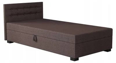 Produktbild von TAPCZANY24 - Boxspringbett Olaf 100x200x38 cm mit Schaumstoff Matratze, Bett mit Matratze, Polsterbett mit Bettkasten - Braun