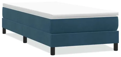 Obrázek produktu pro vidaXL Skříňová postel bez matrace tmavě modrá 80x220 cm sametová