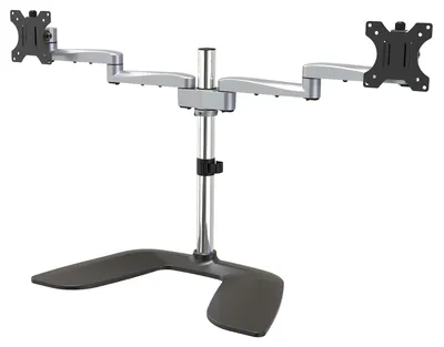 Zdjęcie produktu dla Stojak na dwa monitory, ergonomiczna podstawa monitora do monitorów VESA o przekątnej do 32 cali
